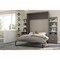 Bestar Cielo 99W Full Murphy Bed with Floating Shelves and Drawers (98W), Bark Grey & White 80891-47 - alternate 9